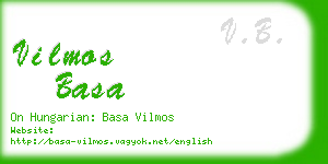 vilmos basa business card